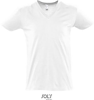 SOL'S | Pánské tričko s výstřihem do V white S