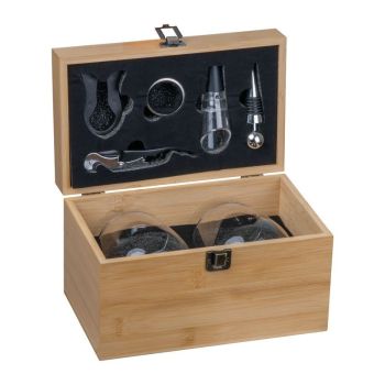 Sada na víno v krabičke béžová