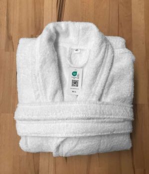 OLIMA TERRY BATHROBE White M/L