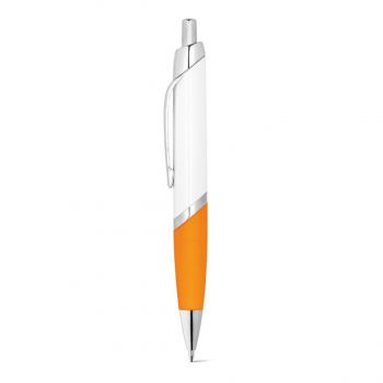 DIGIT FLAT. Guľôčkové pero s kovovou sponou Oranžová
