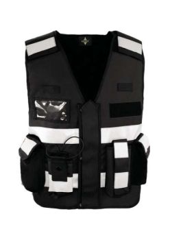 TACTICAL SAFETY VEST "BONN" Black M/XL