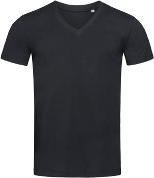 Stedman | Pánské tričko z bio bavlny "James" s V výstřihem black opal M