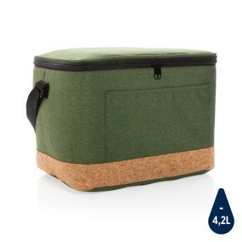 Chladiaca taška XL Impact z rPET AWARE™ s korkovým detailom zelená