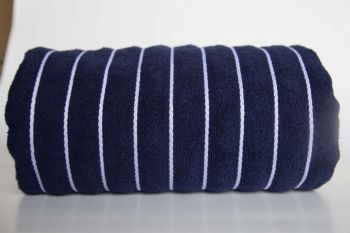 BEACH STRIPED TOWEL Navy/White 90X180