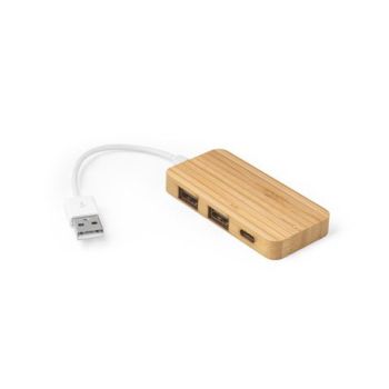 MOSER. Bambusový USB HUB Prírodná