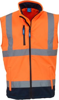 Yoko | Hi-Vis softshellová vesta hi vis orange/navy XXL