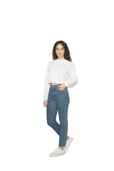 WOMEN'S FLEX FLEECE CROP PULLOVER Dark Heather Grey M