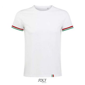 SOL'S RAINBOW MEN - SHORT SLEEVE T-SHIRT White/Red/White/Kelly Green XL