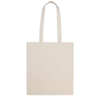 COTTON CANVAS SHOPPER BAG Natural U