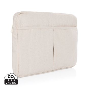 Obal na 15,6" notebook Laluka z recykl. bavlny AWARE™ off white