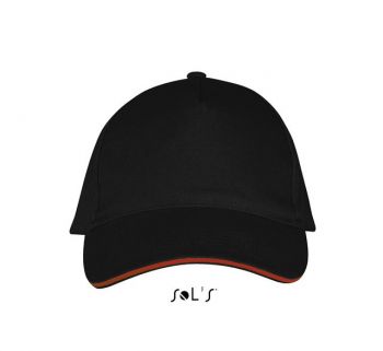 SOL'S LONG BEACH - 5 PANEL CAP Black/Red U