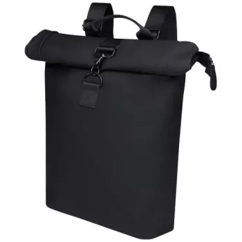Recyklovaný rolovací batoh Turner na 15,6″ notebook s certifikací GRS a objemem 12 l Černá