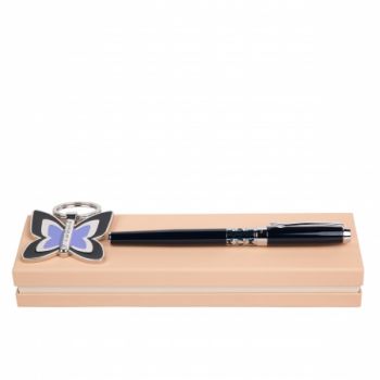 Set Cacharel Navy (rollerball pen & key ring)