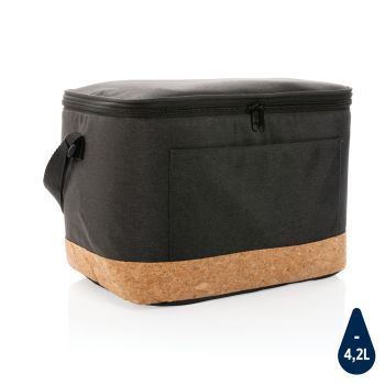 Chladiaca taška XL Impact z rPET AWARE™ s korkovým detailom čierna