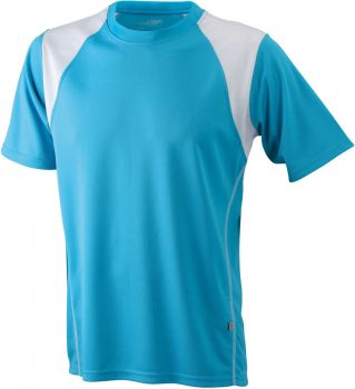 James & Nicholson | Pánské běžecké tričko turquoise/white L