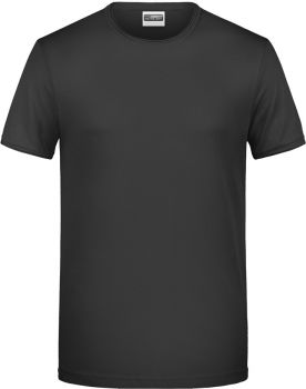 James & Nicholson | Pánské tričko z bio bavlny black 3XL