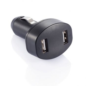 Dvojitá USB nabíjačka do auta čierna