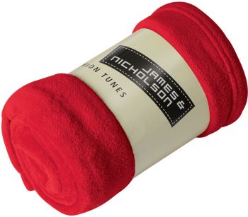 James & Nicholson | Fleecová deka z mikrovlákna red onesize