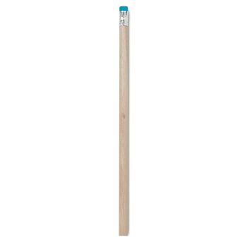 STOMP Dřevěná tužka s gumou turquoise