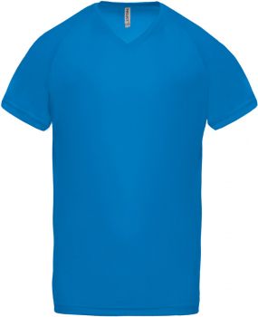 Kariban ProAct | Pánské sportovní tričko s výstřihem do V aqua blue L