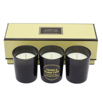 SCENTED SET sada parfemovaných svíček,  béžová