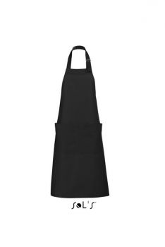 SOL'S GALA - LONG APRON WITH POCKETS Black U