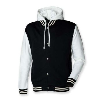 BASEBALL JACKET Black/Off White L