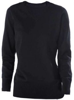 LADIES' V-NECK JUMPER Black M