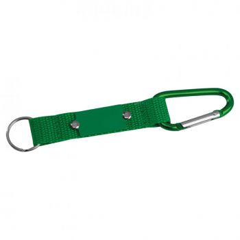 Textilná klúčenka s karabínkou Green