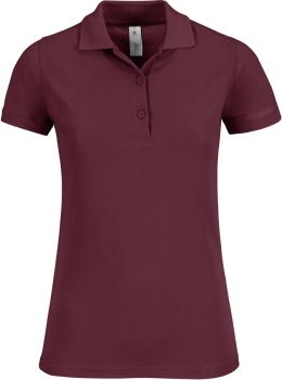 B&C | Dámské piqué polo burgundy S