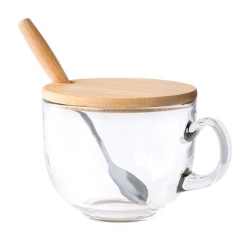 Yirax glass mug transparent , natural