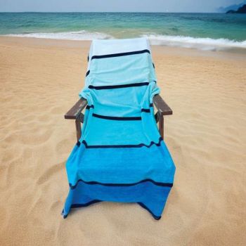 OLIMA „TURQUOISE WAVE” BEACH VELOUR TOWEL Multicolour 90X180