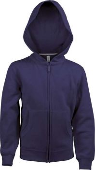 KIDS FULL ZIP HOODED SWEATSHIRT Navy 12/14