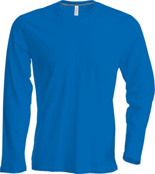 Kariban | Pánské tričko s dlouhým rukávem light royal blue L