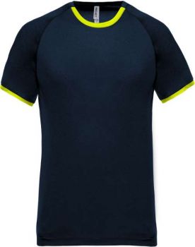 PERFORMANCE T-SHIRT Navy Heather/Fluorescent Yellow L