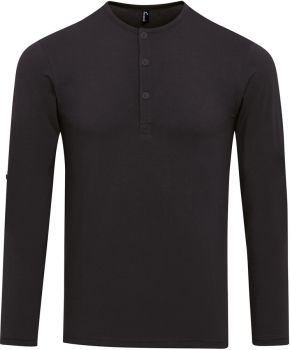Premier | Pánské tričko s rolovatelnými dlouhými rukávy black XS