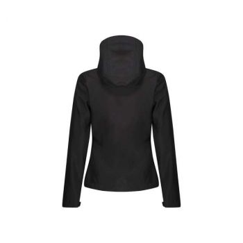WOMEN'S VENTURER 3 LAYER HOODED SOFTSHELL JACKET Black/Black 12