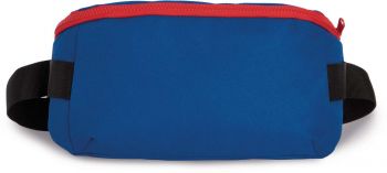 SADDLEBAG WITH MODERN FASTENING IN CONTRASTING COLOURS Royal Blue/Red U