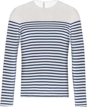 MEN’S LONG-SLEEVED BRETON STRIPE TOP Striped White/Navy M