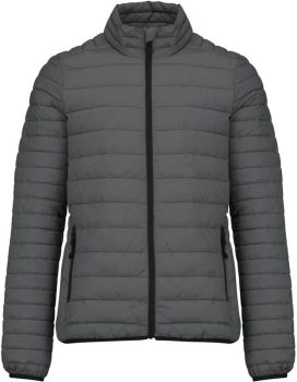 Kariban | Lehká pánská prošívaná bunda marl dark grey L
