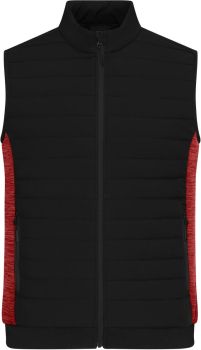 James & Nicholson | Pánská vesta s podšívkou black/red melange M