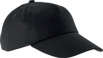 FIRST - 5 PANEL CAP Black U