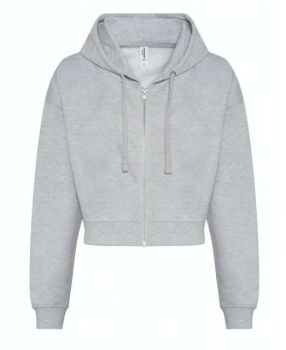 WOMEN'S FASHION CROPPED ZOODIE Heather Grey L