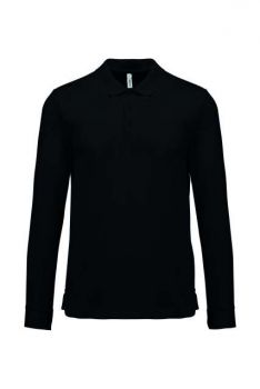 ADULT COOL PLUS® LONG-SLEEVED POLO SHIRT Black XS