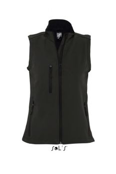 SOL'S RALLYE WOMEN - SLEEVELESS SOFTSHELL JACKET Black M