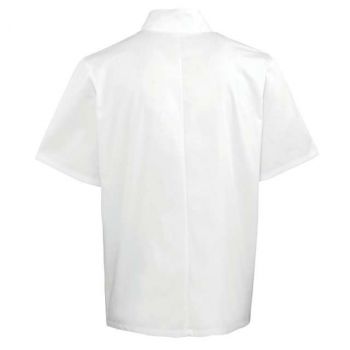 CHEF'S SHORT SLEEVE STUD JACKET White 2XL