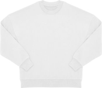 B&C | Těžká oversize unisex mikina white XL