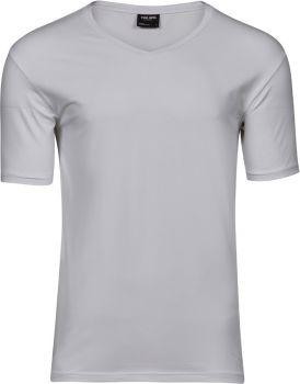 Tee Jays | Pánské elastické tričko s výstřihem do V white M