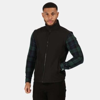 ABLAZE PRINTABLE SOFTSHELL BODYWARMER Black/Black L