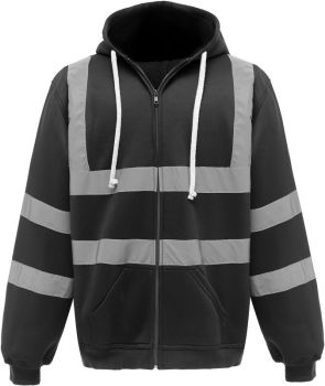 Yoko | Hi-Vis mikina s kapucí black 3XL